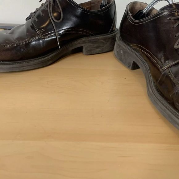 ALFANI DOUBLE STITCHED MENS DERBY SHOES MADE IN ITALY STALLONE 12 MEDIUM - Picture 4 of 10